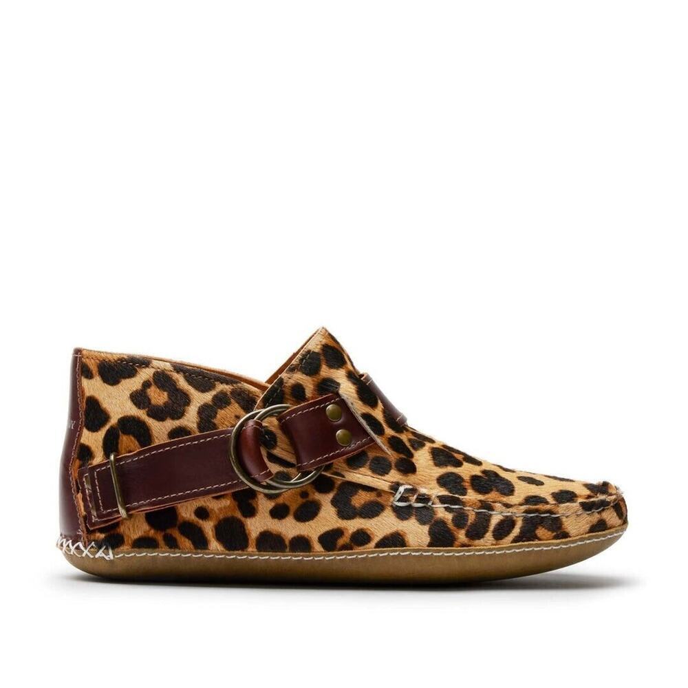 Quoddy Leopard Classic Ring Boot Natural Leather Sole